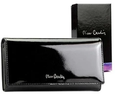 Natūralios odos moteriška piniginė Pierre Cardin 05 LINE 100, juoda