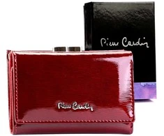 Natūralios odos moteriška piniginė Pierre Cardin 05 LINE 117, raudona
