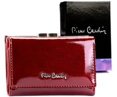 Natūralios odos moteriška piniginė Pierre Cardin 05 LINE 117, raudona