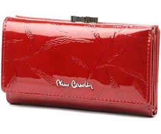 Natūralios odos moteriška piniginė Pierre Cardin 02 LEAF 108, raudona