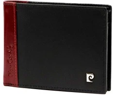 Natūralios odos vyriška piniginė Pierre Cardin TILAK30 8806, juoda/raudona