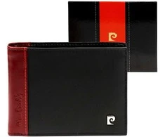 Natūralios odos vyriška piniginė Pierre Cardin TILAK30 8806, juoda/raudona