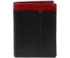 Natūralios odos vyriška piniginė RFID Pierre Cardin TILAK14 326, juoda + raudona