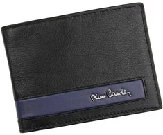 Natūralios odos vyriška piniginė RFID Pierre Cardin CB TILAK26 8806, juoda/mėlyna