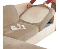 Tamprus sofos sėdimosios dalies užvalkalas smėlio kapučino spalvos, 65–95 cm