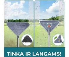 Trikampė valymo šluota + 6 šluostės