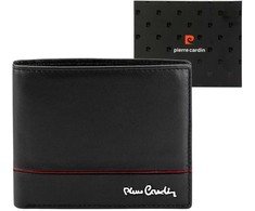 Vyriška odinė piniginė Pierre Cardin YS605 324 juoda + raudona