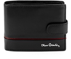 Vyriška odinė piniginė Pierre Cardin YS605 324A juoda + raudona