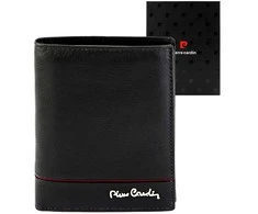 Vyriška odinė piniginė Pierre Cardin YS605 326 juoda raudona