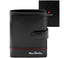 Vyriška odinė piniginė Pierre Cardin YS605 326A juoda+raudona