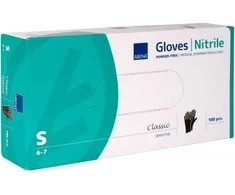 Abena Nitrilinės juodos pirštinės, dydis S, be pudros, 100 vnt