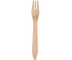 Medinės šakutės, ekologiškos, D20*100 vnt, 18,2 cm, ABENA