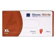 Nitrilinės vienkartinės pirštinės, XL, oranžinės, 100 vnt, ABENA