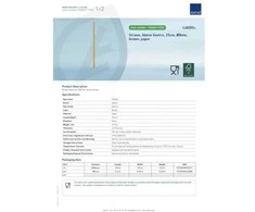 Šiaudeliai, popieriniai, rudi o8 x 250 mm, 100 vnt, ABENA