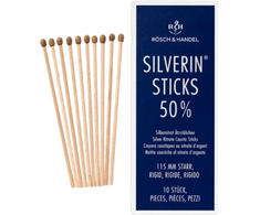 Bano Healthcare SILVERIN® Sticks 50% su sidabro nitratu karpų priežiūrai, 10 vnt.