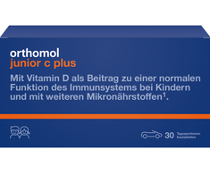 ORTHOMOL Junior C plus mandarinų skonio (30 dienos dozių)