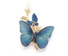 Unikalaus dizaino sagė , Mėlyna butterfly