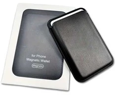 Magnetinis kortelių dėklas - piniginė išmaniesiems telefonams , juodas