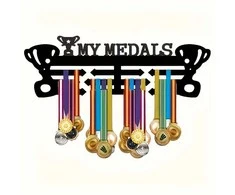Medalių kabykla, juoda , metalinė