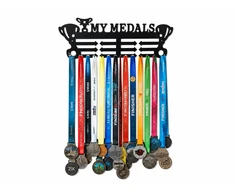 Medinė medalių kabykla, juoda , My medals