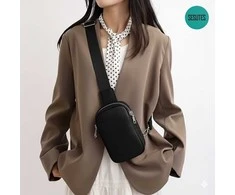 Natūralios odos rankinė , BlackZip2