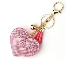 Pink Raktų , rankinės pakabukas , Rožinė Heart