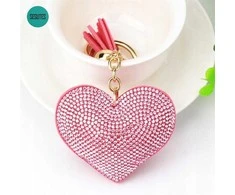 Pink Raktų , rankinės pakabukas , Rožinė Heart