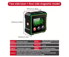 Skaitmeninis LCD gulsčiukas su magnetu ir lazeriu , mini - VIVIAN2