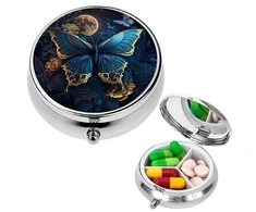 Vaistų dėžutė su trimis skyreliais , Butterfly 1 vnt.