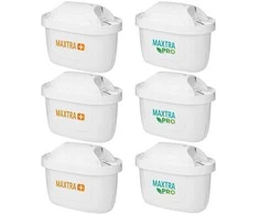 3x "BRITA Maxtra+ Hard Vanduo Expert" filtras (geltonas) + 3x "Brita Maxtra" 1 vnt. filtras. (Pure Performance)