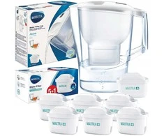 "Brita Aluna Baltas" 2,4 l filtravimo ąsotis + "Brita Maxtra" 6 vnt. filtras