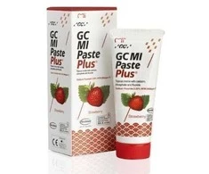 GC Mi Paste Plus Recaldent dantų kremas su fluoru, braškių skonio, 35 ml