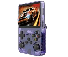 HappyJoe R36S, 64GB, violetinė, 10000+ Games, 3.5" IPS Screen, Linux