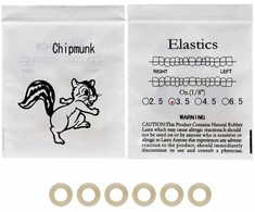 Ortodontiniai elastikai Chipmunk Soft, 3.5 oz., 3.2mm, 3 x 100vnt