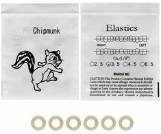 Ortodontiniai elastikai Chipmunk Soft, 3.5 oz., 3.2mm, 3 x 100vnt