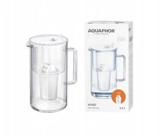 Vandens filtro ąsotis Aquaphor Nord A5 H Baltas Glass filter jug, baltas