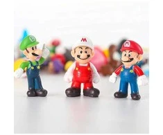 Netaikoma 48 vnt Super Mario Bros minifigūrėlės žaislai lėlių veiksmo figūrėlės Modelių papuošalai Gimtadienio torto papuošimo dovanos