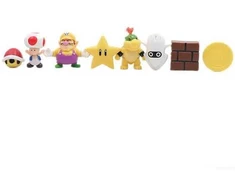 48vnt./ rinkinys Super Mario Family Luigi Yoshi Bowser Wario Peach Toad Daisy Figūros modelio žaislai