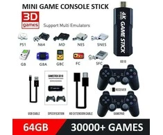 4K Ultra vaizdo žaidimų konsolė, skirta PS1 / SEGA / SNES / MAME Retro TV žaidimų konsolė 64 GB 10000 žaidimų vaizdo žaidimų lazda M8 / X2(GD10 64G)