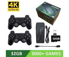 4K Ultra vaizdo žaidimų konsolė, skirta PS1 / SEGA / SNES / MAME Retro TV žaidimų konsolė 64 GB 10000 žaidimų vaizdo žaidimų lazda M8 / X2(M8 32G)