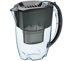 Aquaphor Amethyst juodas 2,8 l ąsotis su 9 papildomais filtrais (3 Maxfor+, 3 H, 3 Mg)