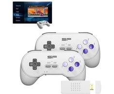 Belaidė klasikinių TV žaidimų konsolė HappyJoe SFC 1900+ Games + Download
