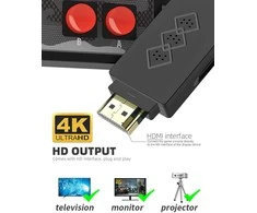 Belaidė klasikinių TV žaidimų konsolė HappyJoe Y2HD Plus 1800 Games + Download
