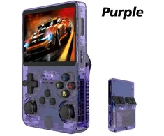 BOYHOM R36S retro delninis vaizdo žaidimų konsolė Linux sistema 3,5 colio IPS ekranas R35s Plus nešiojamas kišeninis vaizdo grotuvas 64 GB 128 GB(Violetinė 128 GB)