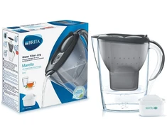 Brita Marella vandens ąsotis 2,4L, juodas su 1 kasete