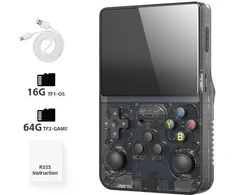 „Data Frog R36S Retro“ delninė vaizdo žaidimų konsolė „Linux“ sistema 3,5 colio IPS ekranas R35S Plus nešiojamas kišeninis vaizdo grotuvas