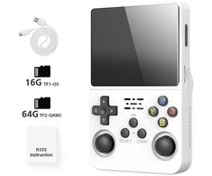 Data Frog R36S Retro delninis vaizdo žaidimų konsolė Linux sistema 3,5 colio IPS ekranas, nešiojamas kišeninis vaizdo grotuvas R35S Plus