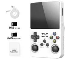 Data Frog R36S Retro delninis vaizdo žaidimų konsolė Linux sistema 3,5 colio IPS ekranas, nešiojamas kišeninis vaizdo grotuvas R35S Plus
