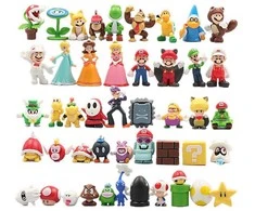 Figūrėlių rinkinys su maišeliu Super Mario Bros, 48 vnt