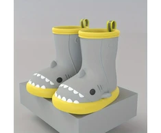 Guminiai batai vaikams Shark boots, pilki